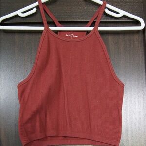 Love Tree Red Crop Tank Top Relaxed Fit